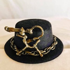 Kostuum, Steampunk, Fantasy, Mini Top Hat Fascinator ~