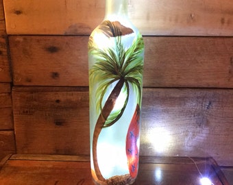 Linterna botella de vino