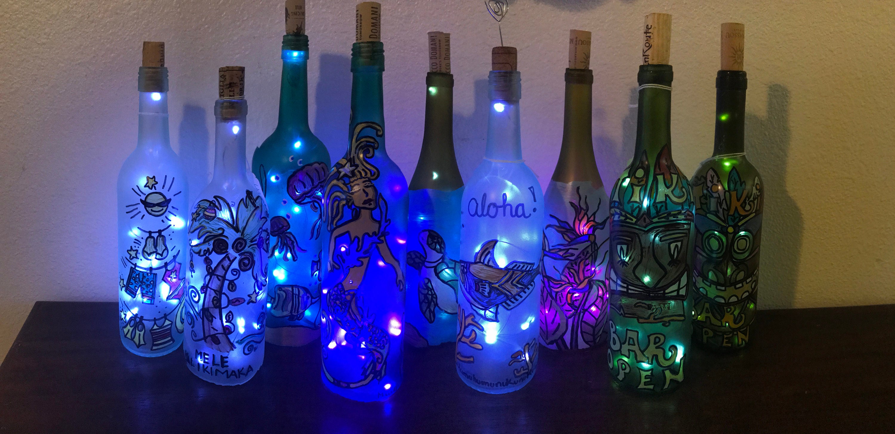 Wine bottle lantern Etsy