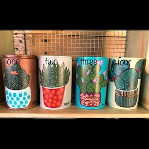 Succulent tin can planter