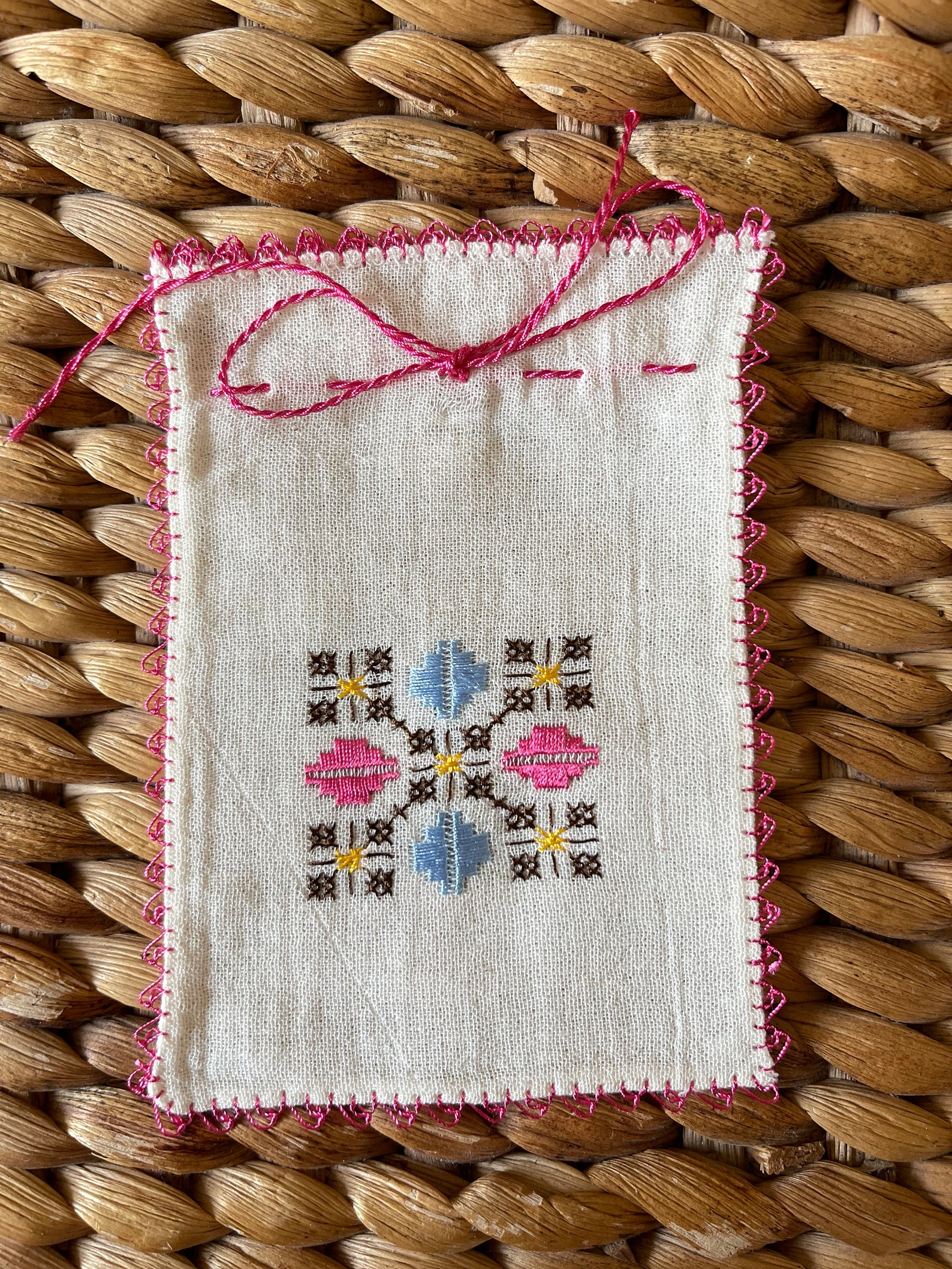 Handmade Cotton Lavender Sachet with Embroidered Lavender Etsy