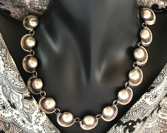 Taxco Sterling Necklace/Choker Bracelet and Earrings Signed JSE