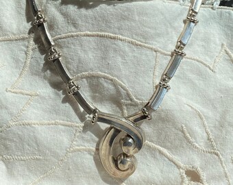 Margot de Taxco Necklace/Choker 2  Removable Pins and Earrings &quot;Deco Look&quot;