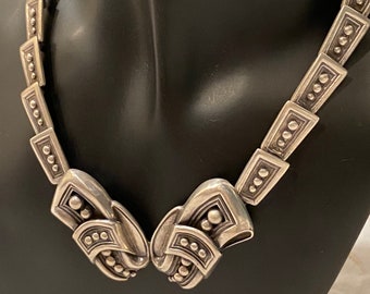Margot de Taxco Sterling/Choker Necklace Vintage