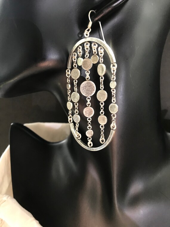 Silver Dangle Earrings  Bubble Look(Sale Price) - image 3