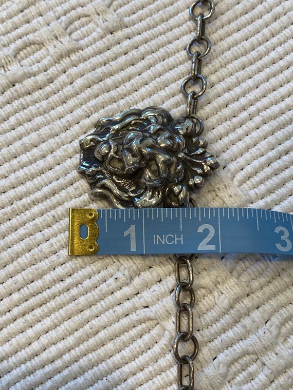 Sterling Lion Necklace Antique Artisan Made (Sale… - image 9