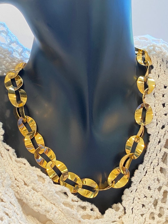 Gold Vermeil Necklace Large Link(Sale Price ) - image 5