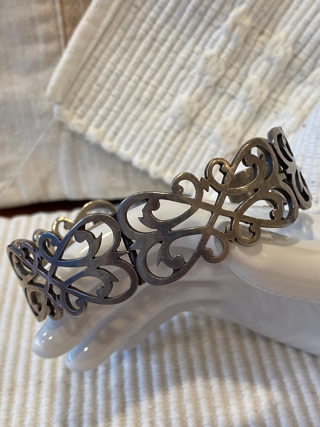 Sterling Heart Bracelet Lovely Signed - Etsy