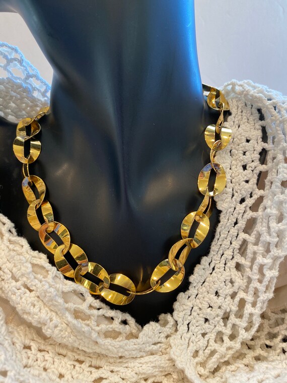 Gold Vermeil Necklace Large Link(Sale Price ) - image 4