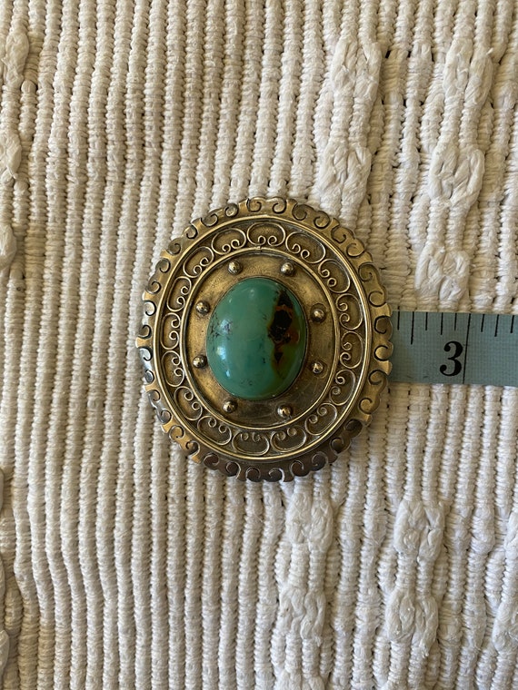 Sterling Turquoise Pin Pendant(Sale Price) - image 9