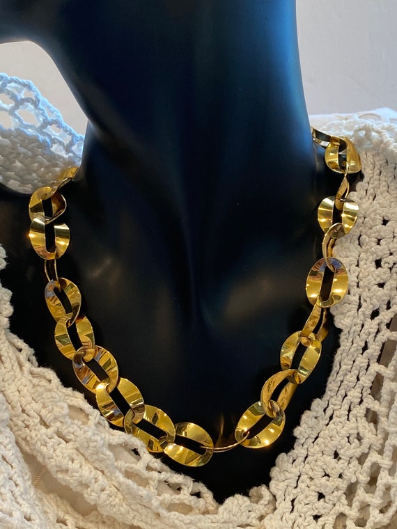 Gold Vermeil Necklace Large Link(Sale Price ) - image 7