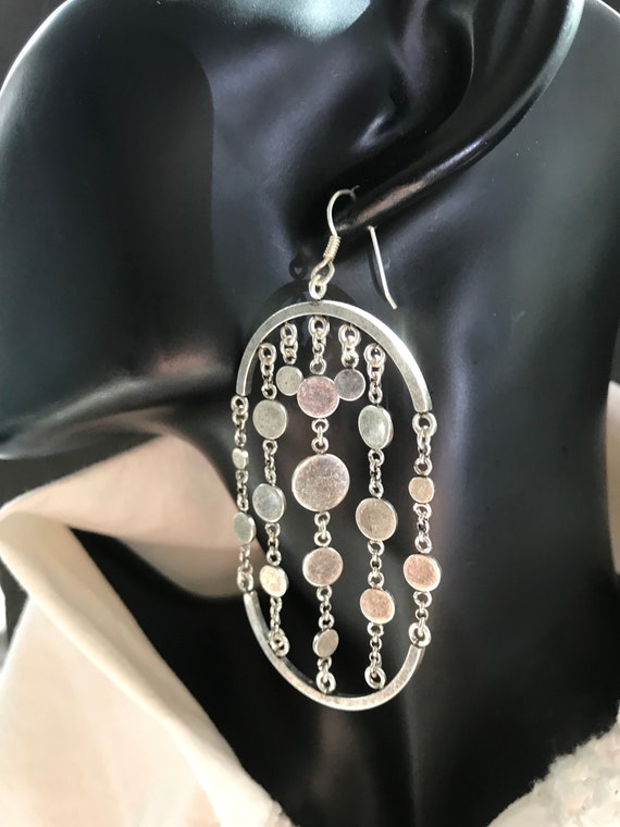 Silver Dangle Earrings  Bubble Look(Sale Price) - image 5