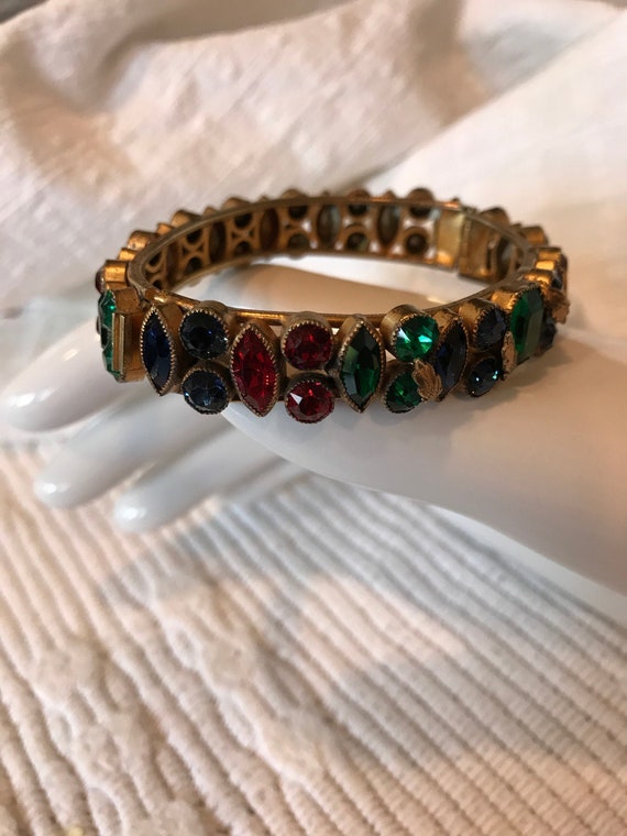 Antique Bracelet Crystal/Rhinestone Open Back  (SA