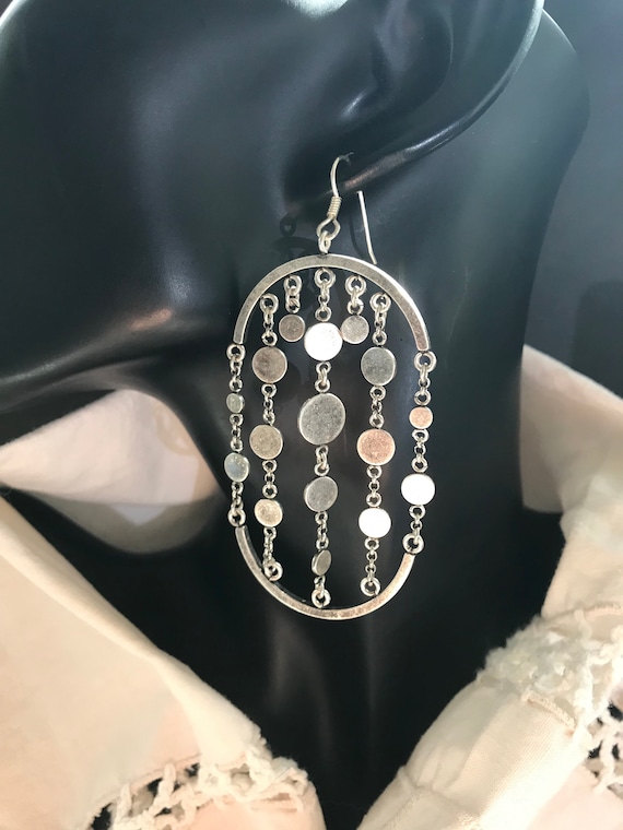 Silver Dangle Earrings  Bubble Look(Sale Price) - image 2