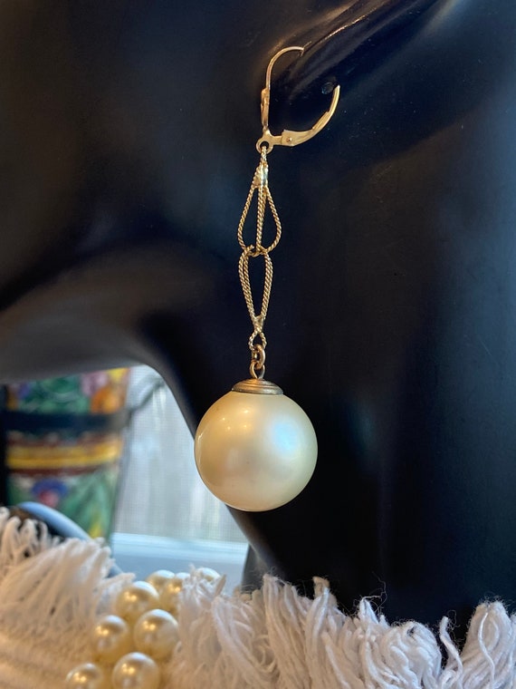 Pearl Earrings Dangle Antique Lovely (Sale Price) - image 2