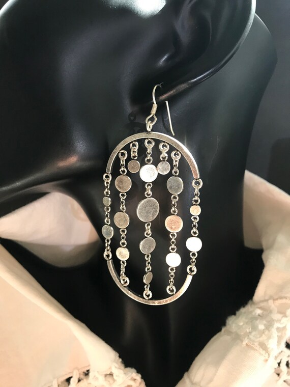 Silver Dangle Earrings  Bubble Look(Sale Price) - image 4