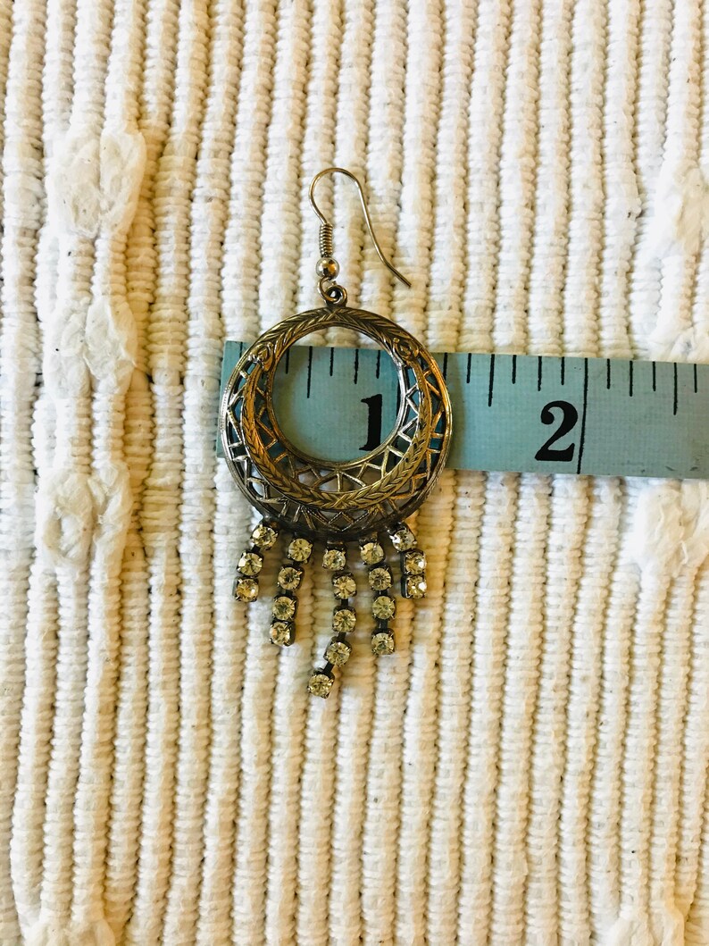 PRICE REDUCTION Dangle Rhinestone Earrings Vintage