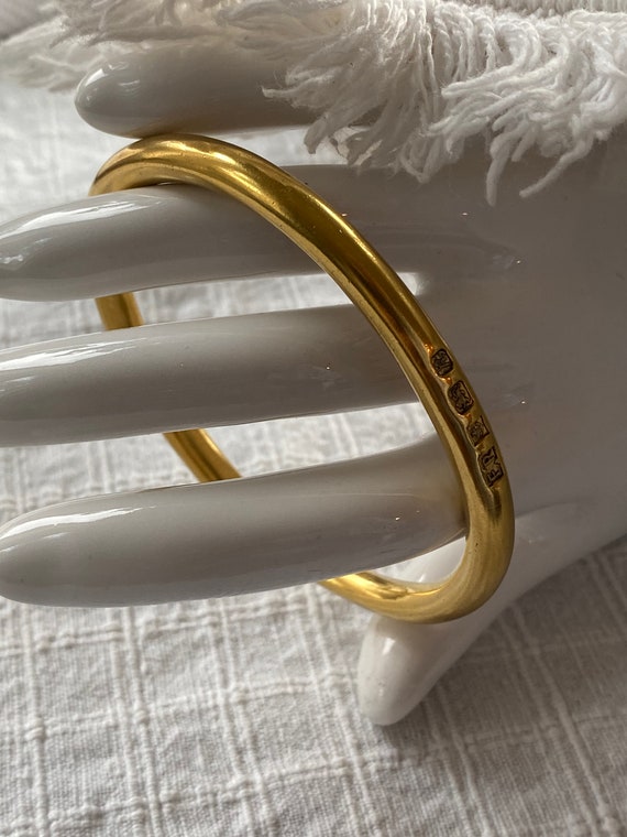 Gold Vermeil Hallmarked Bangle English 1941 Heavy