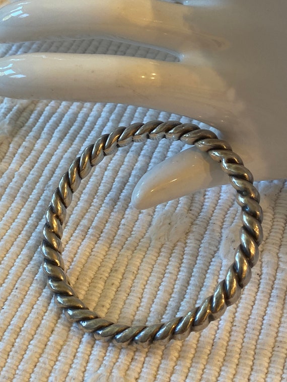 Sterling  Bangle Bracelet Artisan Made