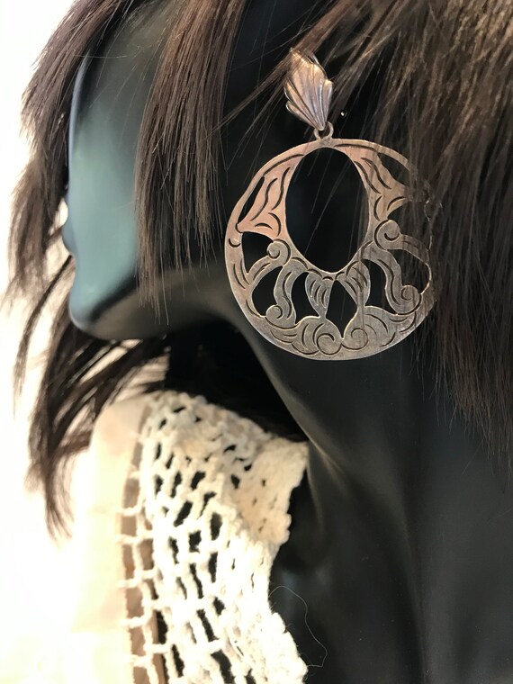 Sterling Dangle Earrings Signed - image 6