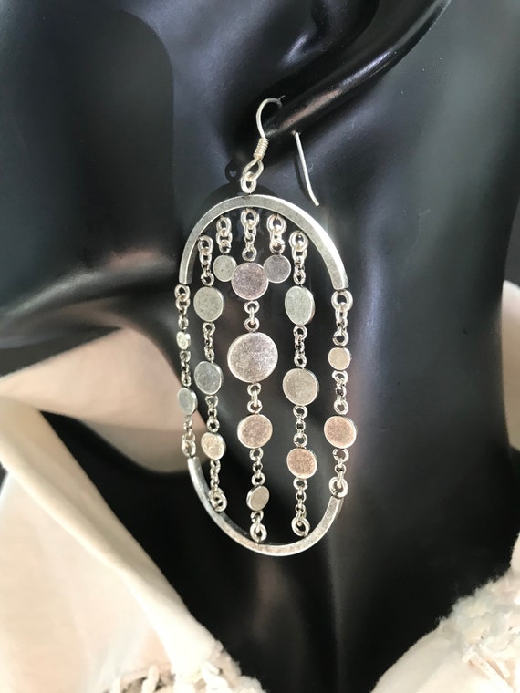 Silver Dangle Earrings  Bubble Look(Sale Price) - image 6