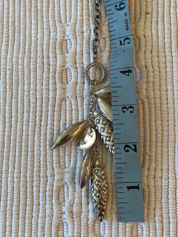 Sterling Necklace Toggle Dangle Signed (Sale Pric… - image 10