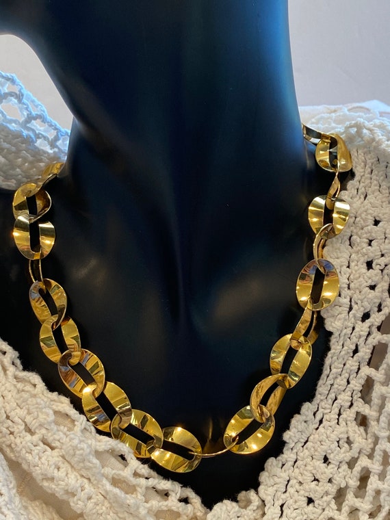 Gold Vermeil Necklace Large Link(Sale Price ) - image 6