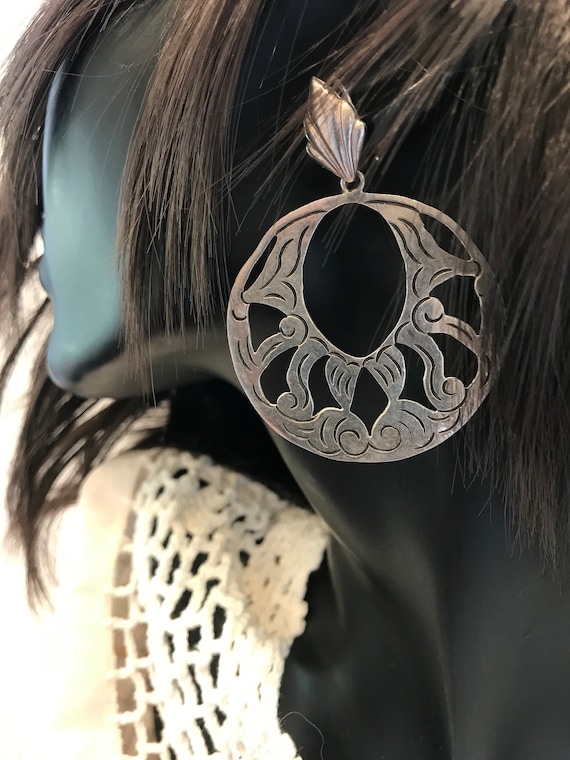 Sterling Dangle Earrings Signed - image 5