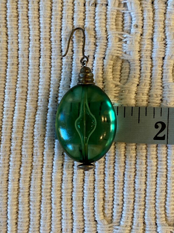 Green Lucite Earrings Vintage - image 10