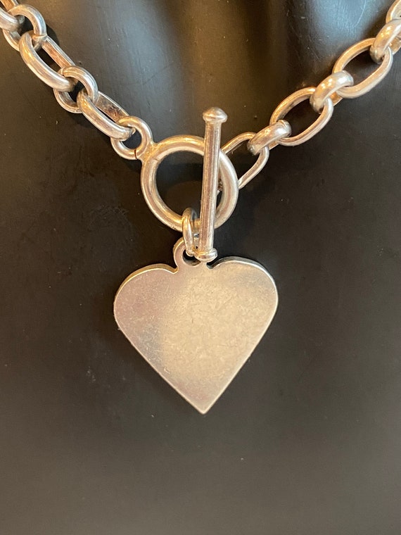 Tiffany "Style" Heart Tag Chain Necklace