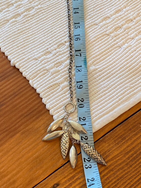 Sterling Necklace Toggle Dangle Signed (Sale Pric… - image 9