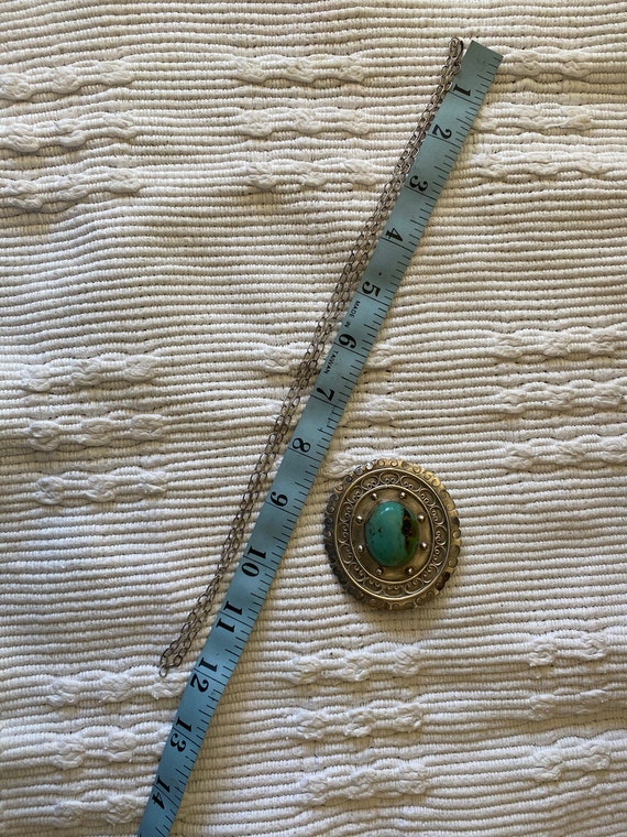 Sterling Turquoise Pin Pendant(Sale Price) - image 8