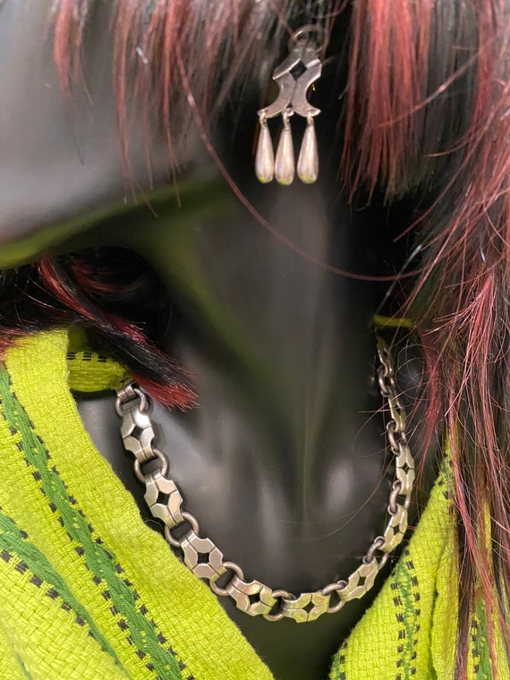 Reveriano Castillo Sterling Necklace and Earrings - image 3