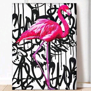 Flamingo Canvas Framed Art