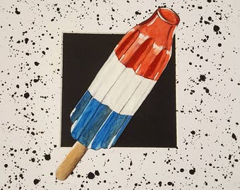 Watercolor/Acrylic Painting: Popsicle