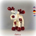Pdf Pattern Rudolph The Reindeer English Dutch And German Amigurumi Reindeer Christmas Crochet Reindeer Pattern Christmas Decoration