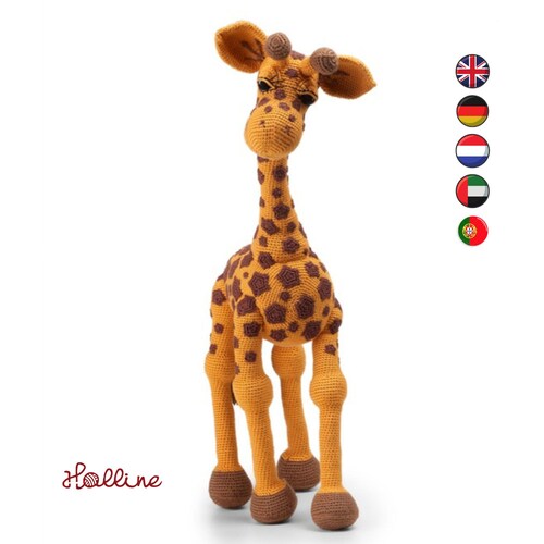 April the Giraffe Crochet Pattern | Amigurumi Giraffe Tutorial | Realistic Safari Animal PDF Download