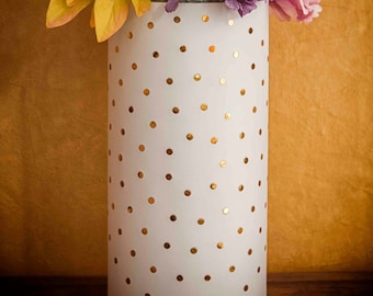 Leder eingewickelte Vase, Blumenvase, Geschenk zum 3.