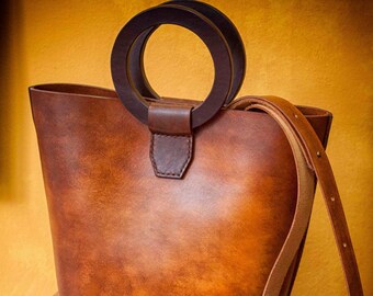 Brown Leather Tote Bag, Mothers Day Gifts, Womens Leather Bag, Leather Purse, Leather Handbag, Leather Shoulder Bag Women, Gifts For Wife