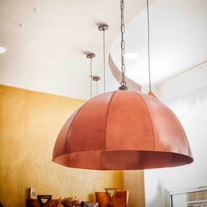 Leather Dome Pendant Lighting, Industrial Chandelier Lighting, Kitchen Lampshade, Light Fixtures, Dining Room Furniture, Home Renovation