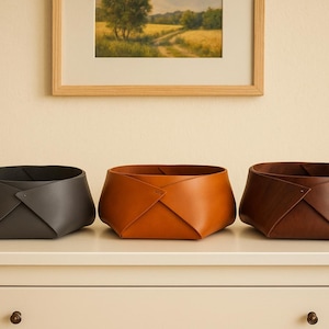 Leather Storage Basket, Home Improvement, Teacher Gifts, Desk Organization, Fall Style Decor, Gift For Host,Storage Organization,Valet Box