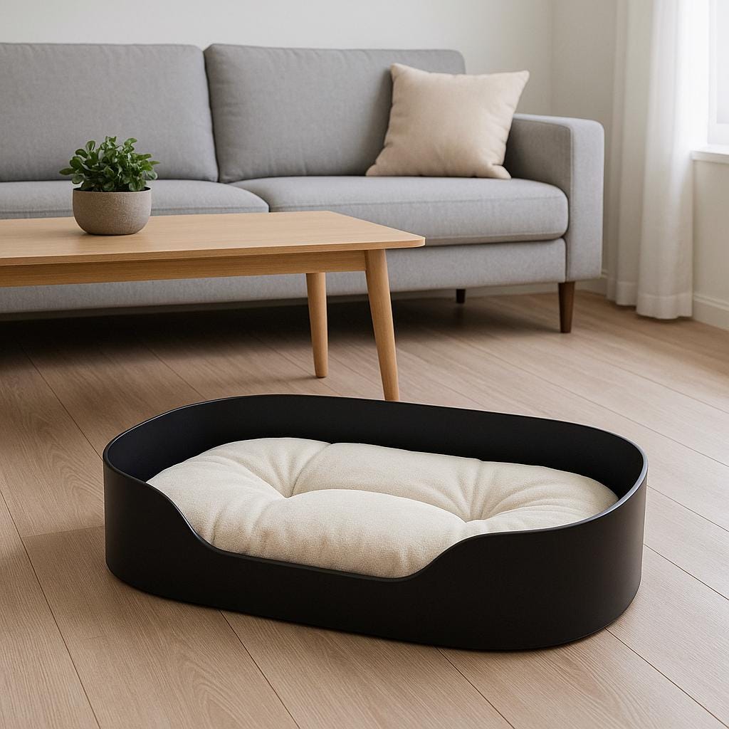 Leather Dog Bed - Black Dog Sofa or Couch Luxury Pet Bedding - Large Dog Bed Unique Pet Lover Gift - Handmade Leather Pet Beds Dog Crate