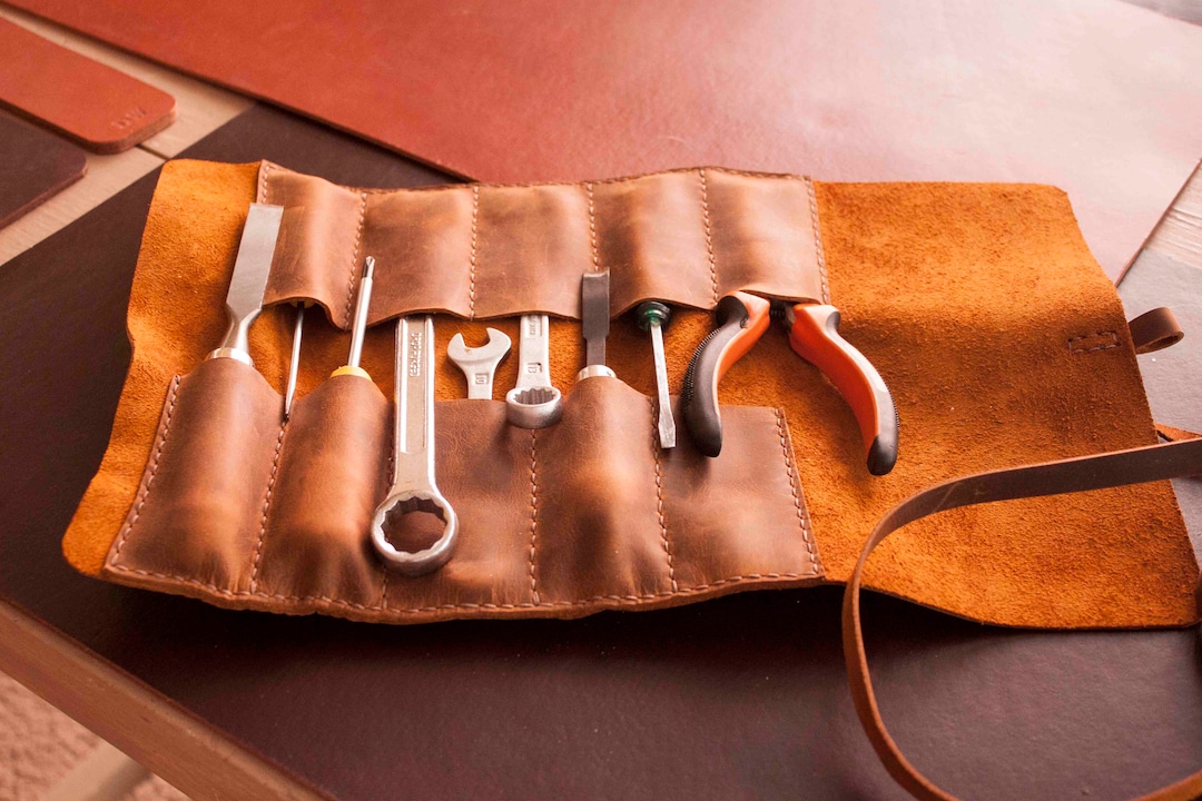 Leather Tool Roll Custom, Leather Chisel Roll, Gift for Home, Tool Wrap