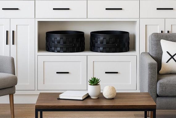 Handcrafted Woven Basket, Urban Decor, Italian Leather Basket, Modern Home Decor, Leather Storage Box, Woven Organizer, Home Improvement