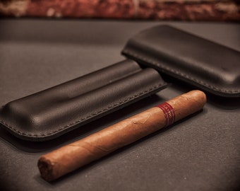 Travel Cigar Case, Fathers Day Gift, Leather Cigar Case, Brown Cigar Holder, , Leather Accessories For Dad, Pocket Case, Cigar Travel Pouch