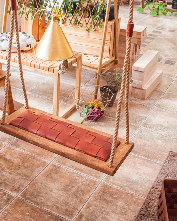 Leather swing seat new arrivals