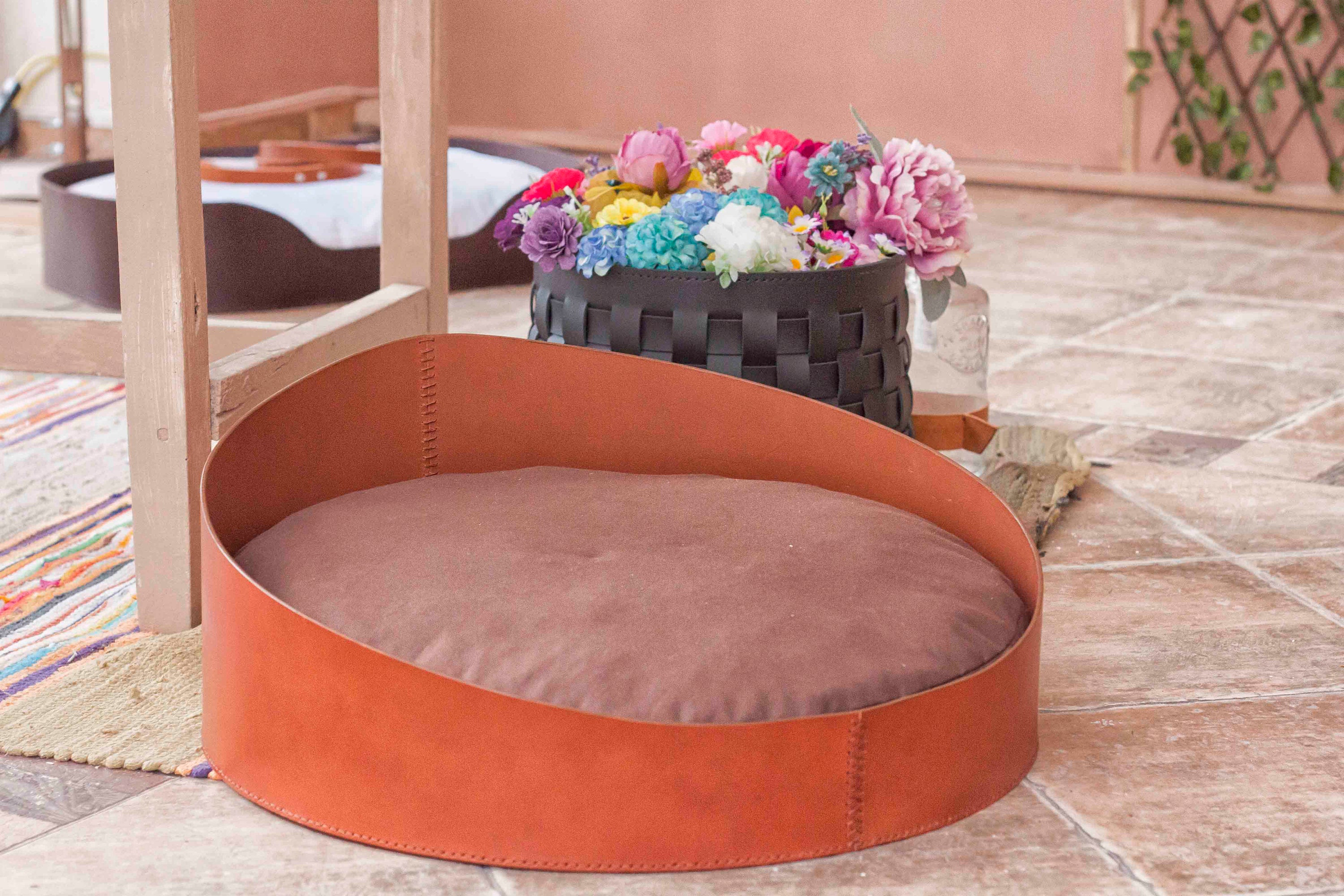 Leather Dog Sofa Luxury Leather Dog Bed Soft Pillow Dog Etsy