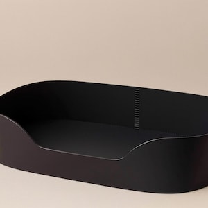 Real Leather Dog Bed, Large Dog Bed, Luxury Dog Sofa, Pet Furniture And Decor, Designer Oval Dog Couch,Leather Toy Storage For Dogs,Pet Gift