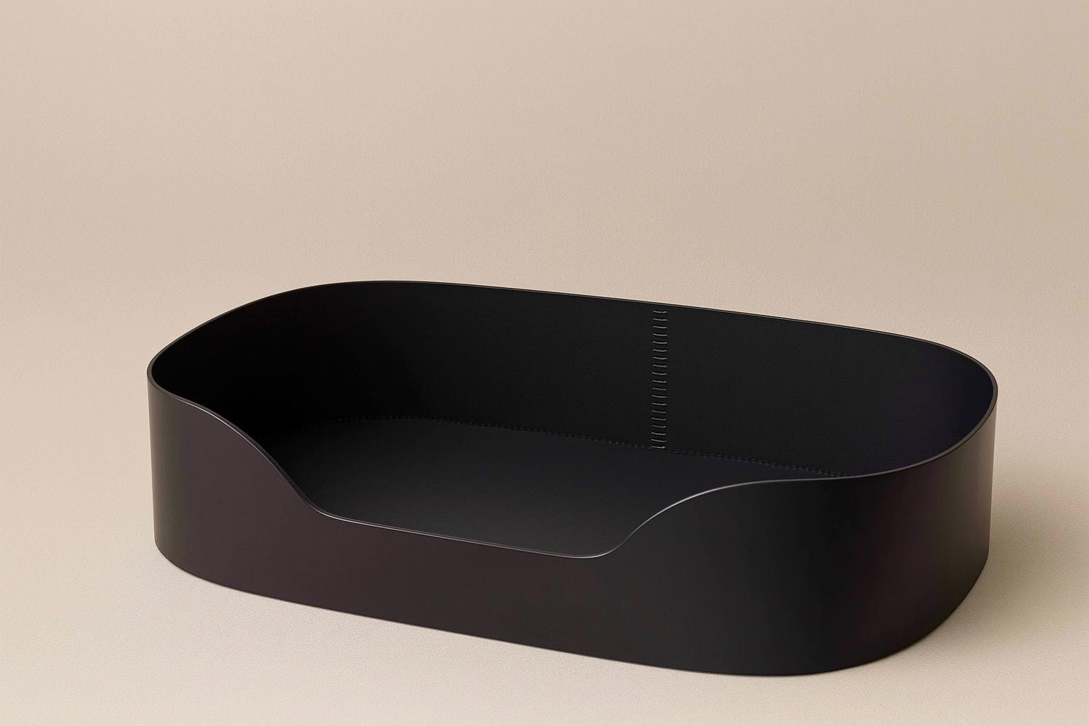 Lit Pour Chien En Cuir Véritable, Grand Lit Chien, Canapé De Luxe Meubles Et Décoration Animal Compagnie, Ovale Design Rangement Jouets Cadeau