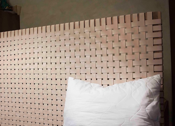 Mid Century Modern Headboard Kind Queen Full Twin Woven Leather